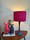 Image of Double Sided Fuchsia Linen Paisley Jungle Shade 30cm