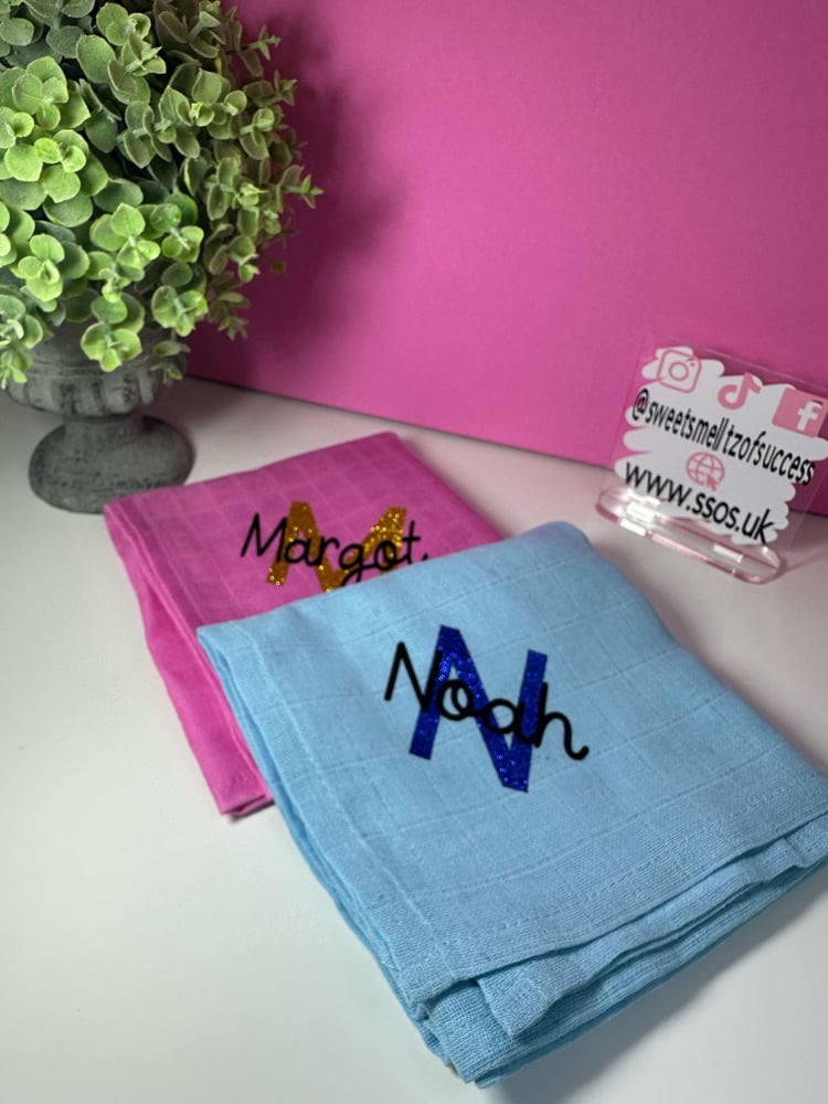 Image of Personalised Muslin Cloths 