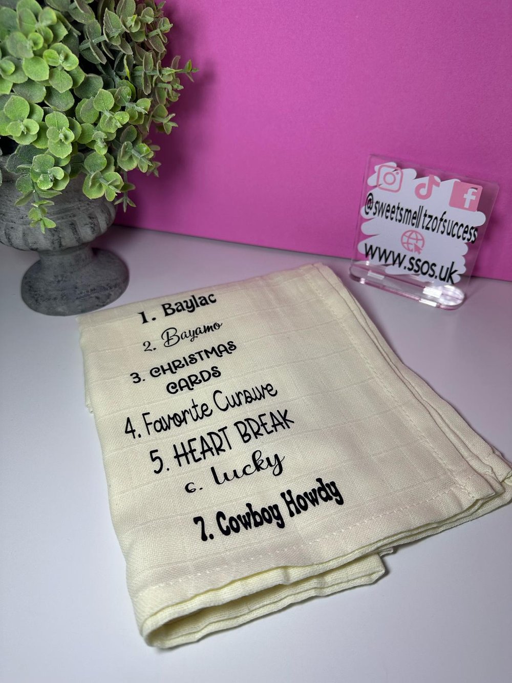 Image of Personalised Muslin Cloths