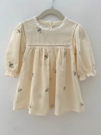 Image 1 of Embroidered Light yellow Dress