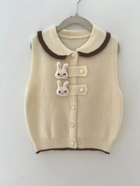 Image 1 of Bunny Button Knit Vest