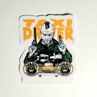 Image 1 of Taxi Driver Travis Bickle Guns Akimbo Matte Vinyl Sticker