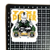 Image 2 of Taxi Driver Travis Bickle Guns Akimbo Matte Vinyl Sticker
