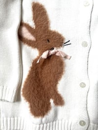 Image 4 of Children Cotton Knitted Sweaters Rabbit Embroidery