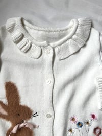 Image 5 of Children Cotton Knitted Sweaters Rabbit Embroidery