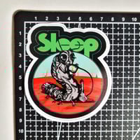 Image 2 of Sleep Caterpillar Smoking A Hookah Matte Vinyl Sticker