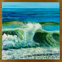 Image 1 of Be Here Now (Ocean) Painting w/Lyrics