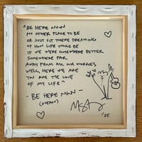 Image 2 of Be Here Now (Ocean) Painting w/Lyrics