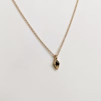 Image 2 of Diamond Charm Pendant - Gold + Black Diamond