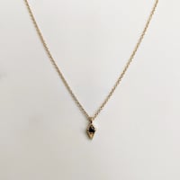 Image 3 of Diamond Charm Pendant - Gold + Black Diamond