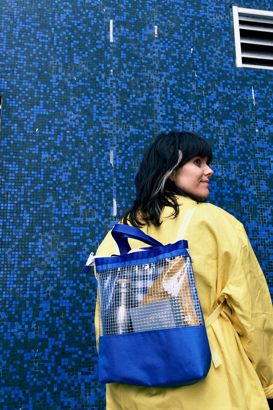 Image of Ghostbag format medium - bleu royal multico