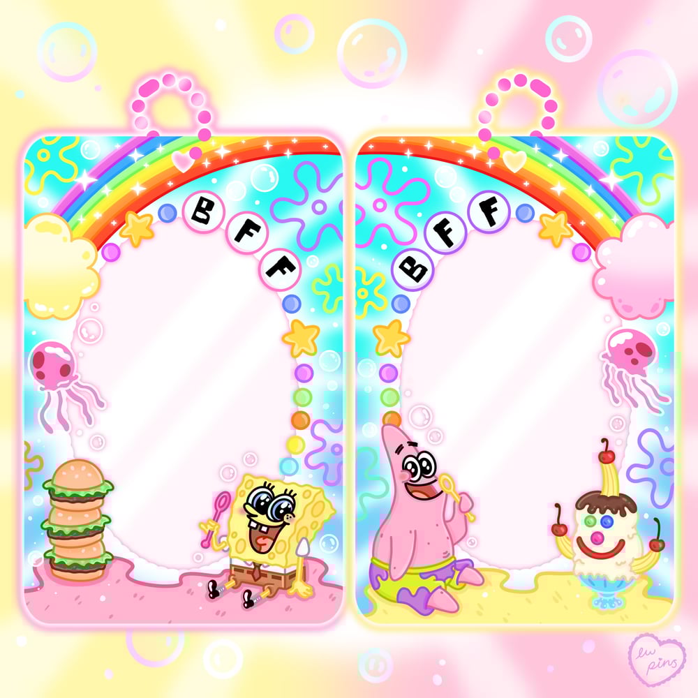 PREORDER: Bikini Bottom BFF Double Sided Acrylic Photocard Holder