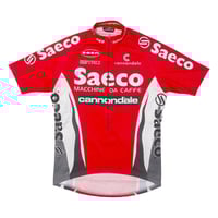 Image 1 of Vintage Cannondale & Saeco Team Cycling Jersey - Red