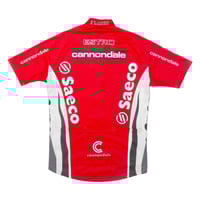 Image 2 of Vintage Cannondale & Saeco Team Cycling Jersey - Red