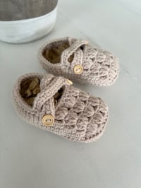 Image 2 of Handmade Baby Shoes Light Brown 