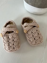Image 3 of Handmade Baby Shoes Light Brown 