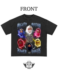 Image 1 of Oversized Cropped 'Ninja Rangers Circle' Shirt