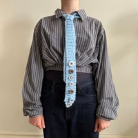 Image 3 of Buttons tie (Baby blue)