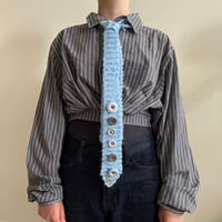 Image 1 of Buttons tie (Baby blue)