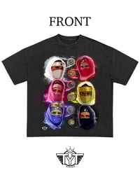 Image 1 of Oversized Cropped 'Big Face Ninja Rangers' Shirt