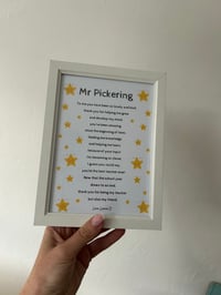 Image 1 of Framed, Thank you for being my teacher 