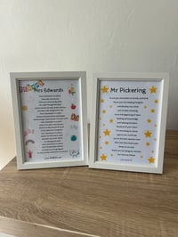 Image 3 of Framed, Thank you for being my teacher 