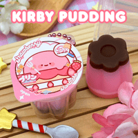 Image 1 of Kirby Strawberry Shortcake Pudding Keychain 🍓🍰