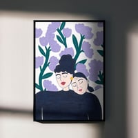 Image 1 of Illustration limitée A4 - Mère et fille