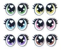 Image 1 of 6 Pairs of Glitter Oval Felt Eyes For Amigurumi