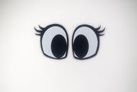 6 Pairs of Cartoon Felt Eyes with Eyelashes For Amigurumi