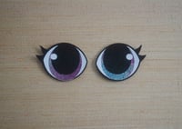 6 Pairs of Rainbow Felt Eyes with Eyelashes For Amigurumi