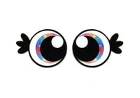 Image 2 of 3 Pairs of Felt Eyes with Eyelashes For Amigurumi