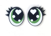 Image 2 of 6 Pairs of Glitter Oval Felt Eyes For Amigurumi