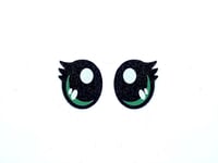 Image 2 of 6 Pairs of Glitter Felt Eyes With Eyelashes For Amigurumi
