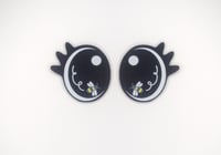 6 Pairs of Bee Oval Felt Eyes with Eyelashes For Amigurumi