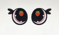 6 Pairs of Strawberry Felt Eyes with Eyelashes For Amigurumi