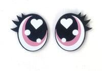 Image 3 of 6 Pairs of Glitter Oval Felt Eyes For Amigurumi