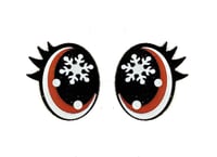 Image 3 of 6 Pairs of Glitter Snowflake Felt Eyes, With Eyelashes For Amigurumi