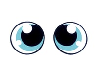 Image 3 of 6 Pairs of Round Teal Glitter Felt Eyes For Amigurumi