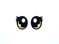 Image 4 of 6 Pairs of Glitter Felt Eyes With Eyelashes For Amigurumi
