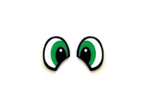 6 Pairs of Green Cartoon Felt Eyes For Amigurumi