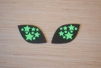 6 Pairs of Green Glitter Alien Felt Eyes For Amigurumi