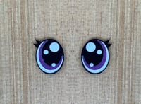 BULK QUANTITY Purple Glitter Felt Eyes with Eyelashes For Amigurumi