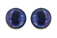 6 Pairs of Round Glitter Felt Eyes with Eyelashes For Amigurumi
