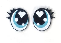 Image 6 of 6 Pairs of Glitter Oval Felt Eyes For Amigurumi
