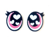 Image 2 of 6 Pairs of Oval Glitter Felt Eyes, With Eyelashes For Amigurumi