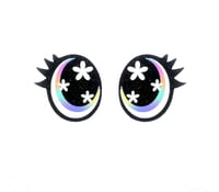 Image 2 of 6 Pairs of Glitter Flower Felt Eyes For Amigurumi