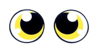 Image 7 of 6 Pairs of Round Teal Glitter Felt Eyes For Amigurumi