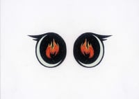 6 Pairs of Orange Fire Glitter Felt Eyes For Amigurumi