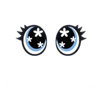 Image 3 of 6 Pairs of Glitter Flower Felt Eyes For Amigurumi